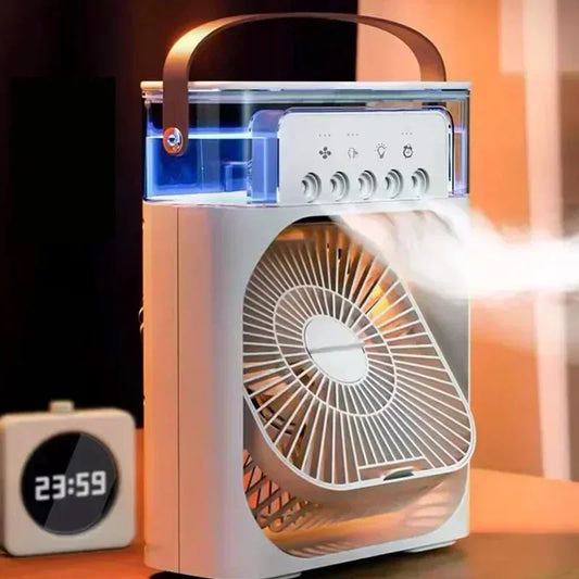 Portable Humidifier Fan Air Conditioners USB Electric Fan LED