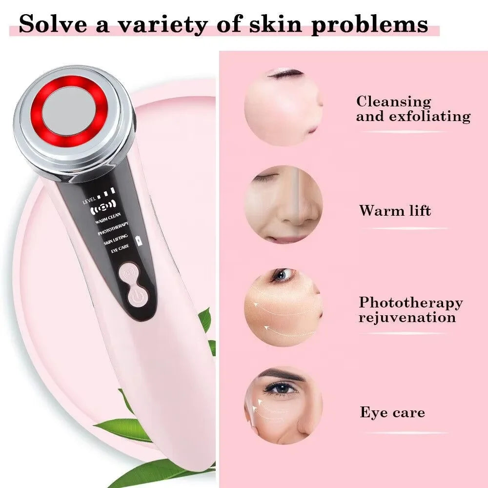 EMS Facial Massager Skin Care Tools 4 in 1 RF Face Lift Multifunction