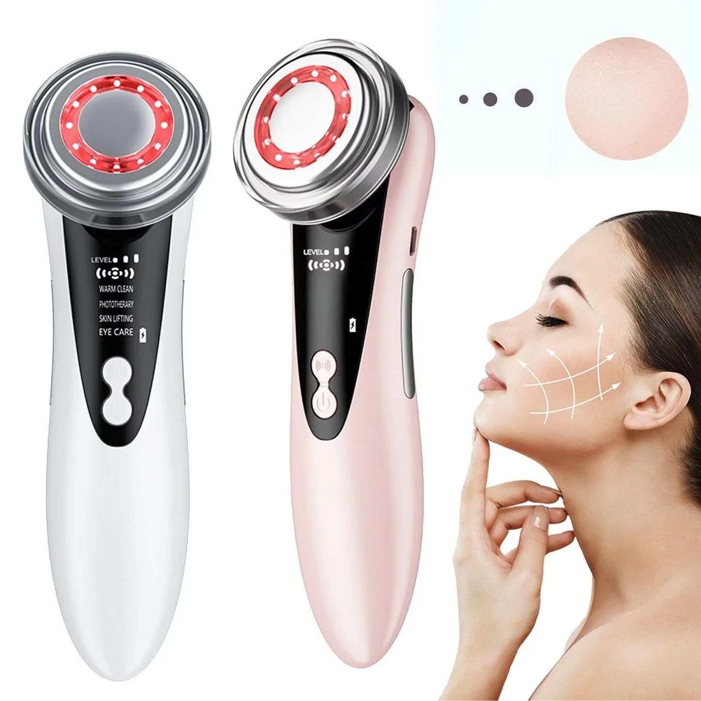EMS Facial Massager Skin Care Tools 4 in 1 RF Face Lift Multifunction