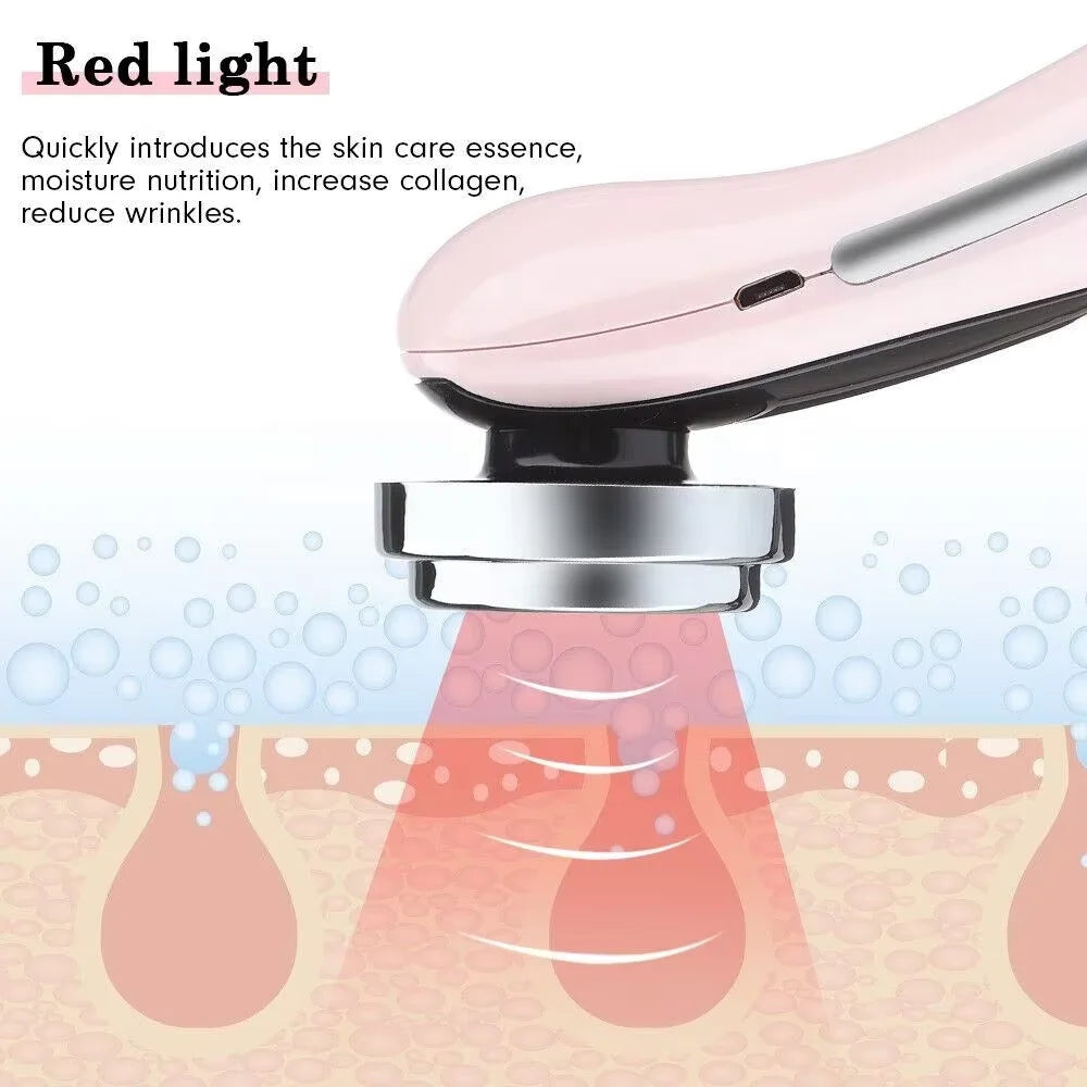 EMS Facial Massager Skin Care Tools 4 in 1 RF Face Lift Multifunction