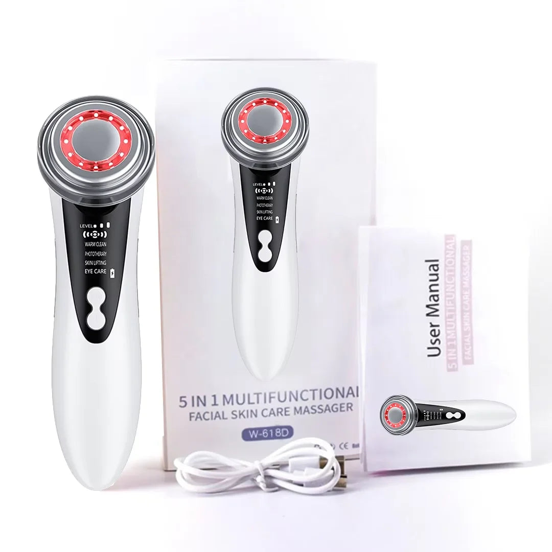 EMS Facial Massager Skin Care Tools 4 in 1 RF Face Lift Multifunction