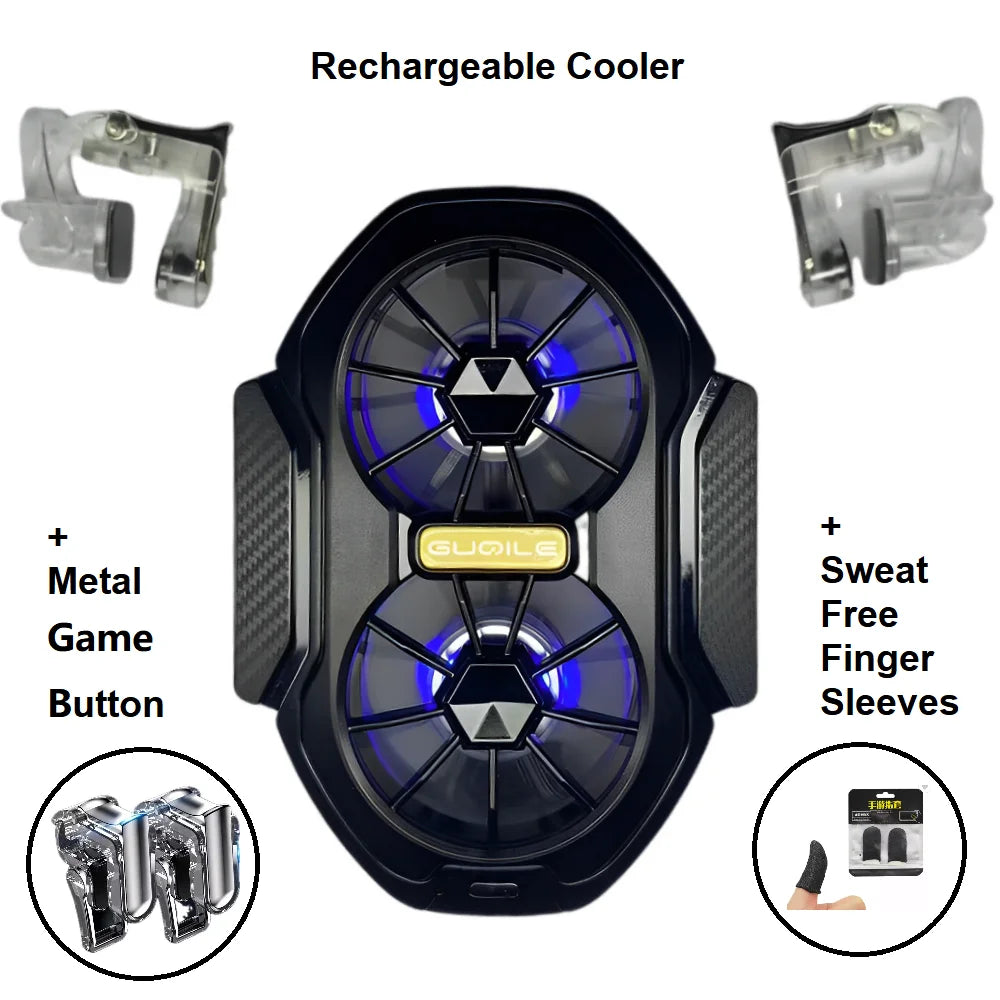 FS01 Dual Fan Rechargeable Mobile Phone Cooler Radiator