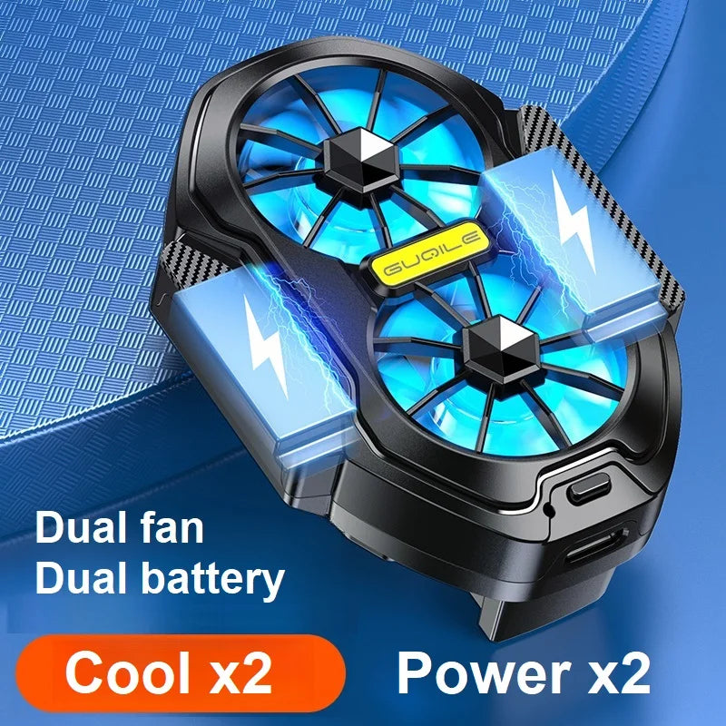 FS01 Dual Fan Rechargeable Mobile Phone Cooler Radiator
