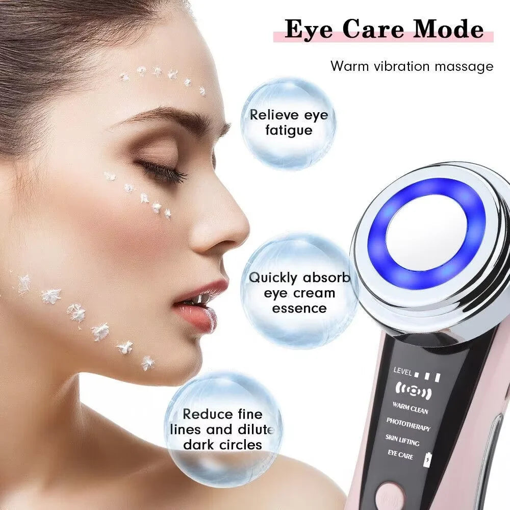 EMS Facial Massager Skin Care Tools 4 in 1 RF Face Lift Multifunction