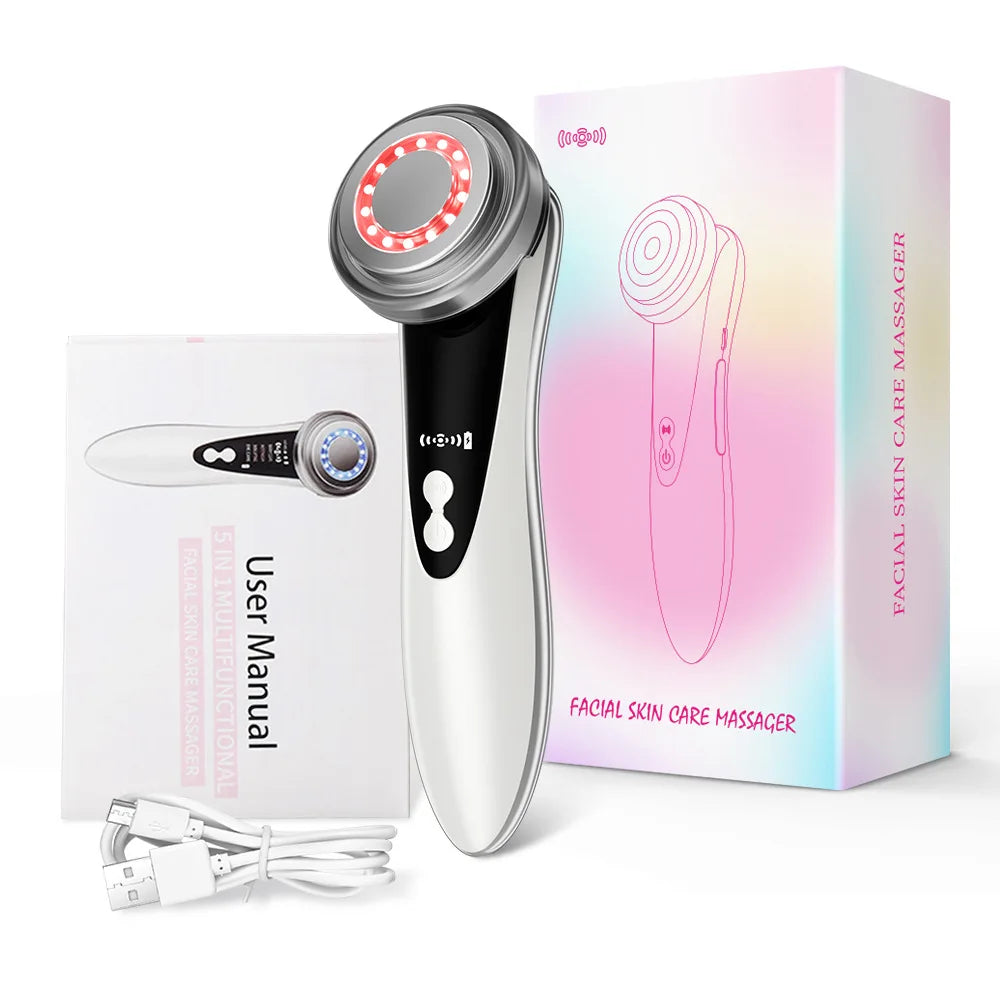 EMS Facial Massager Skin Care Tools 4 in 1 RF Face Lift Multifunction