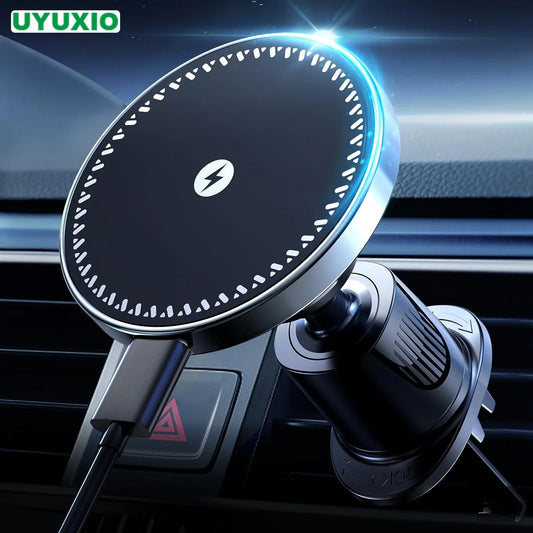 Magnetic Wireless Car Phone Charger Adapter 15W Air Vent Car Phone