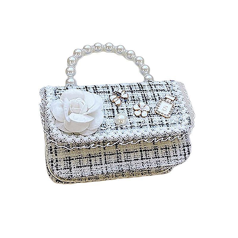 Girls Small Square Princess Handbag Chain Shoulder Bag Messenger Bag - Green