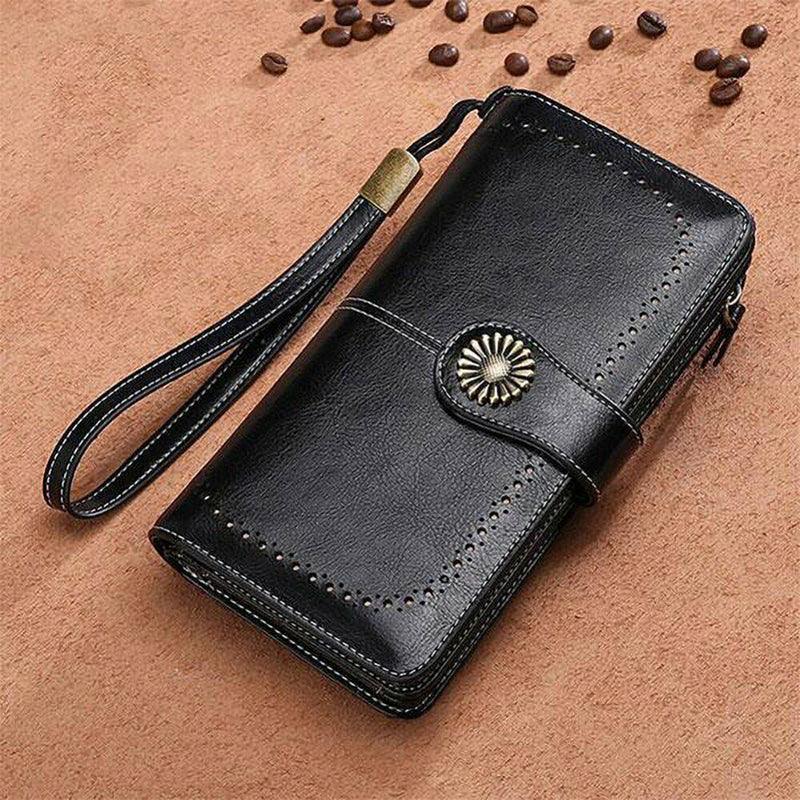 Women Wallets Purse Organizer Pouch Bag Credit Card Cash Holder Case Handbag Au - Black