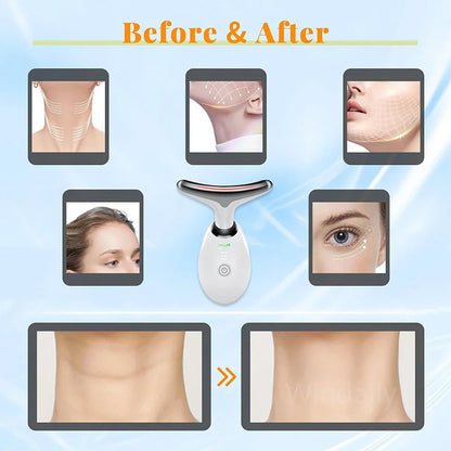 7 Colors Anti Wrinkle Facial Massager Neck Face Beauty Device Skin