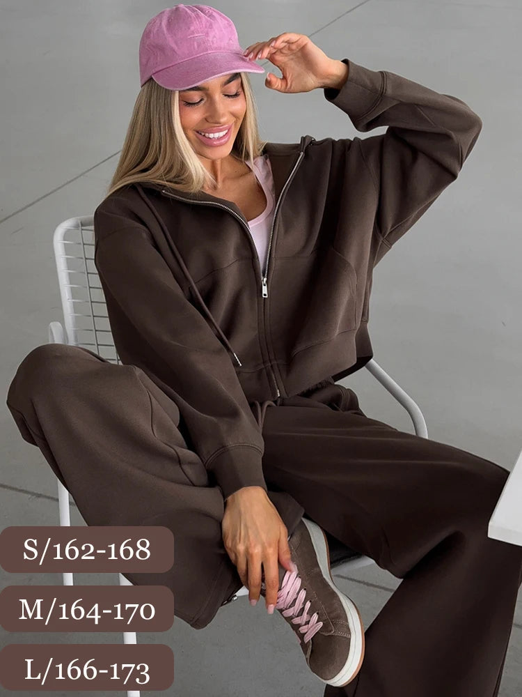 Autumn Women's Tracksuit with Zipper and Trousers Gary Casual