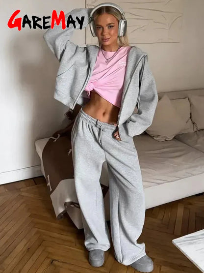 Autumn Women's Tracksuit with Zipper and Trousers Gary Casual