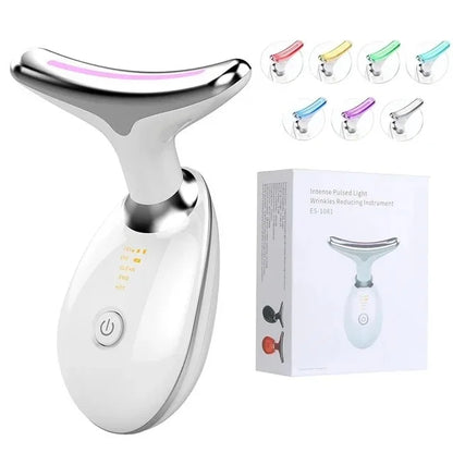 7 Colors Anti Wrinkle Facial Massager Neck Face Beauty Device Skin