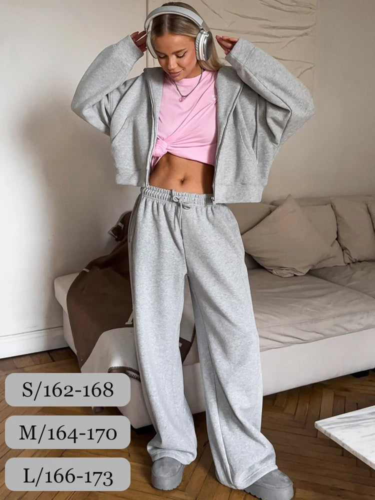 Autumn Women's Tracksuit with Zipper and Trousers Gary Casual