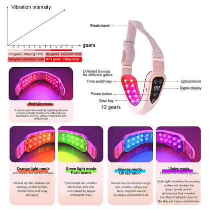 Facial Lifting Device LED Photon Therapy Facial Slimming Vibration