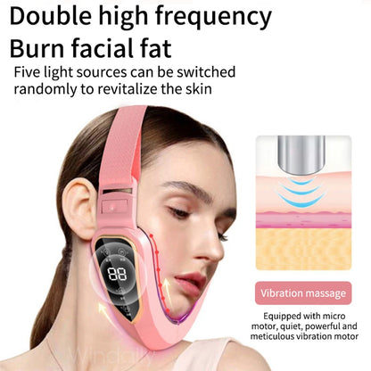Facial Lifting Device LED Photon Therapy Facial Slimming Vibration