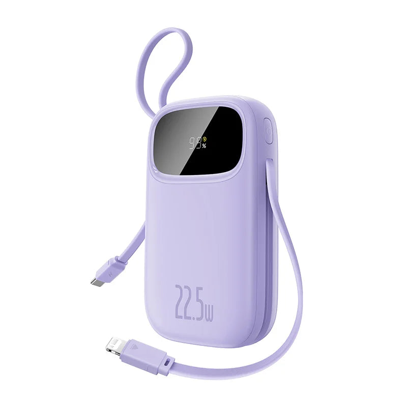 Baseus 22.5W 10000mAh 20000mAh Power Bank Built-In Retractable