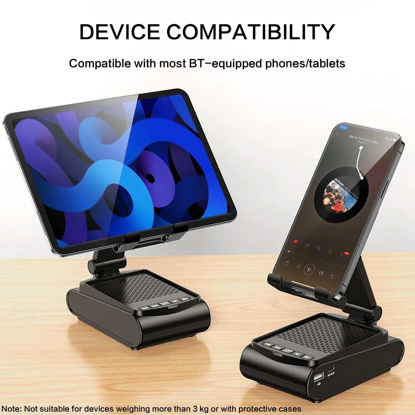 Wireless 5.1 Speaker Phone Holder Lazy Desktop Stand Universal