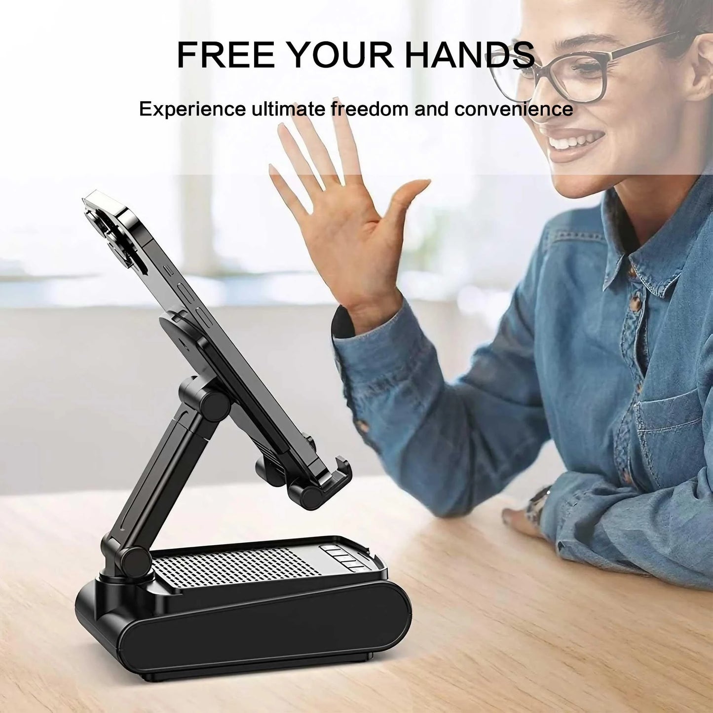 Wireless 5.1 Speaker Phone Holder Lazy Desktop Stand Universal