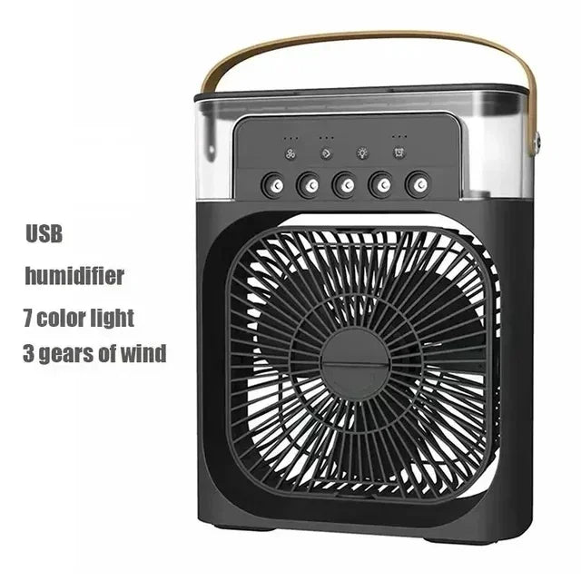 Portable Humidifier Fan Air Conditioners USB Electric Fan LED