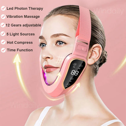 Facial Lifting Device LED Photon Therapy Facial Slimming Vibration