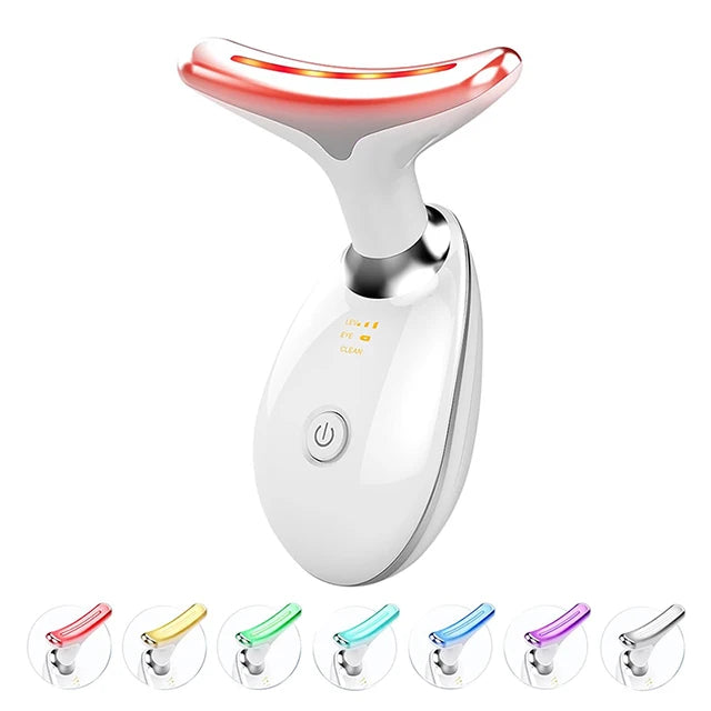 7 Colors Anti Wrinkle Facial Massager Neck Face Beauty Device Skin