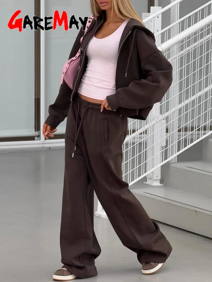 Autumn Women's Tracksuit with Zipper and Trousers Gary Casual