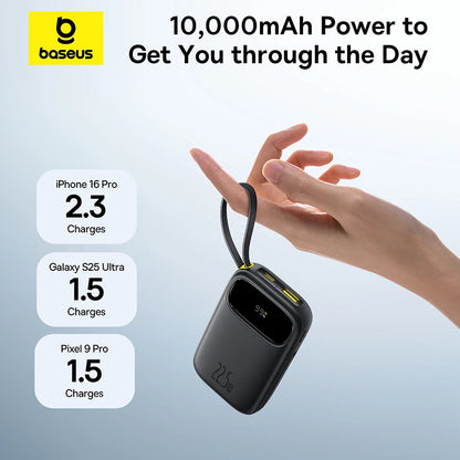 Baseus 22.5W 10000mAh 20000mAh Power Bank Built-In Retractable