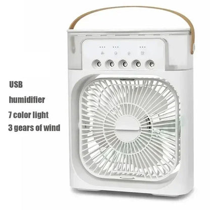 Portable Humidifier Fan Air Conditioners USB Electric Fan LED
