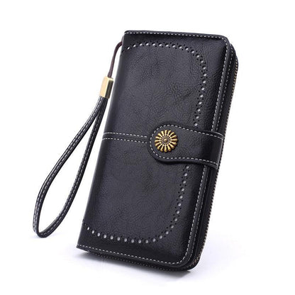 Women Wallets Purse Organizer Pouch Bag Credit Card Cash Holder Case Handbag Au - Black